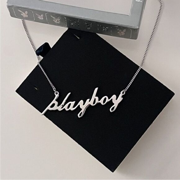 Playboy Y2K Silver Original Necklace With Box - Picture 1 of 6